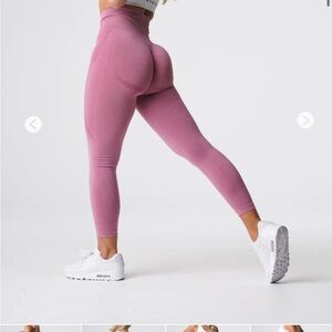 NVGTN Pastel Pink Contour Seamless Leggings, Medium (Used)